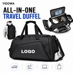 Waterproof Travel Duffel Bag With Shoe Compartment Backpack
