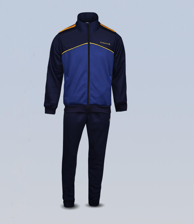 Knitted Athletic Warmup Suit Red & Navy manufactured in Sialkot