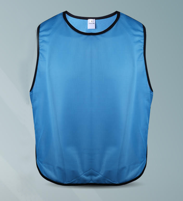 Custom Blue Breathable Mesh Training Bib for Soccer and Team Scrimmage