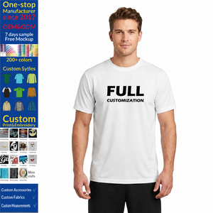 Men Custom 100% Polyester Quick Dry Performance T-Shirt