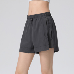 Women Loose Fit Running Shorts Quick-drying Breathable High Waist Elastic Athletic Gym Workout Shorts