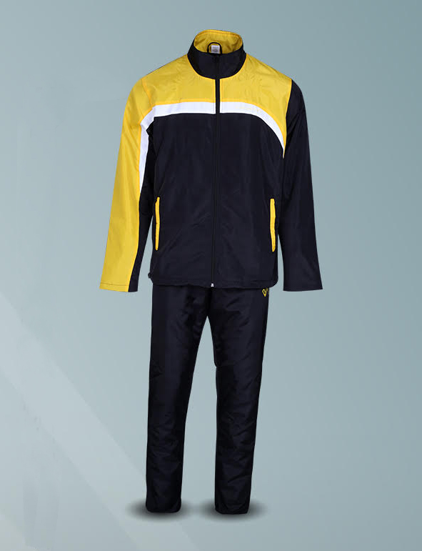 Black & Yellow Contrast Tracksuit Set