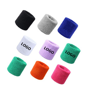 Wholesale Custom Logo Embroidered Terry Cloth Cotton Sports Sweatband