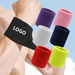 Wholesale Custom Embroidered Elastic Cotton Terry Cloth Wristband